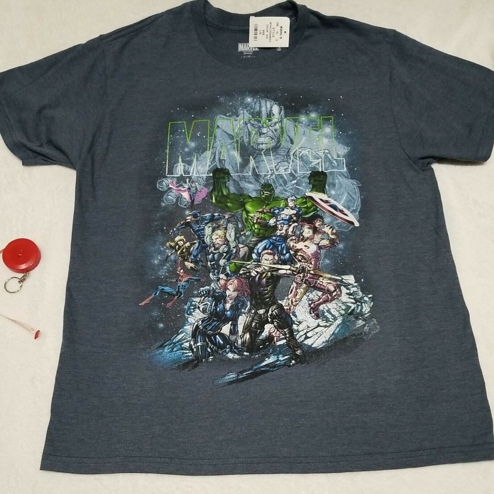 Marvel Comics Mad Engine Graphic Super Hero Comic Shirt Large NWT